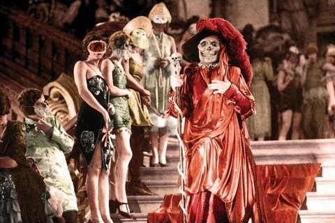 Lon Chaney as the Red Death in the restored color sequence