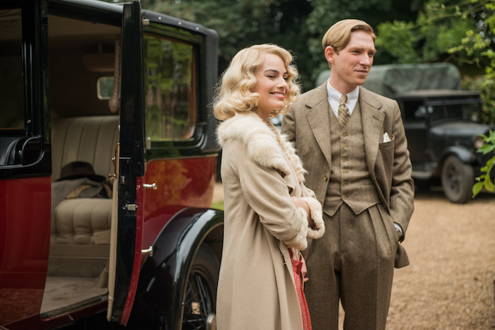 Margot Robbie and Domhnall Gleeson in the film GOODBYE CHRISTOPHER ROBIN. Photo by David Appleby. © 2017 Twentieth Century Fox Film Corporation All Rights Reserved