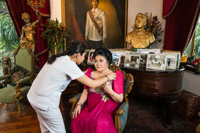 Imelda Marcos in a still from THE KINGMAKER. Photo Credit: Lauren Greenfield.